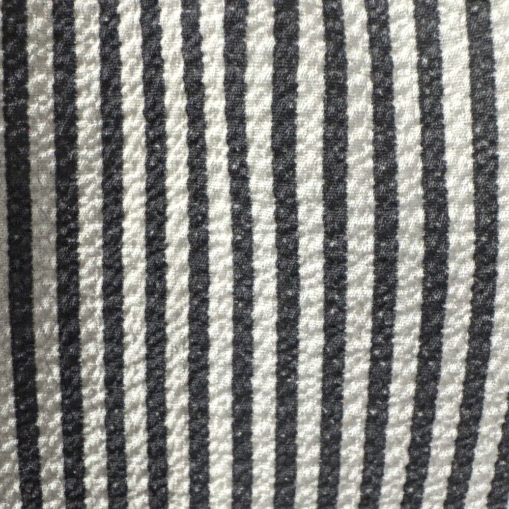 Monteau Dress M Blue White Pinstripe Belt V-Neck Knee Length Lightweight Tiered - Picture 4 of 10